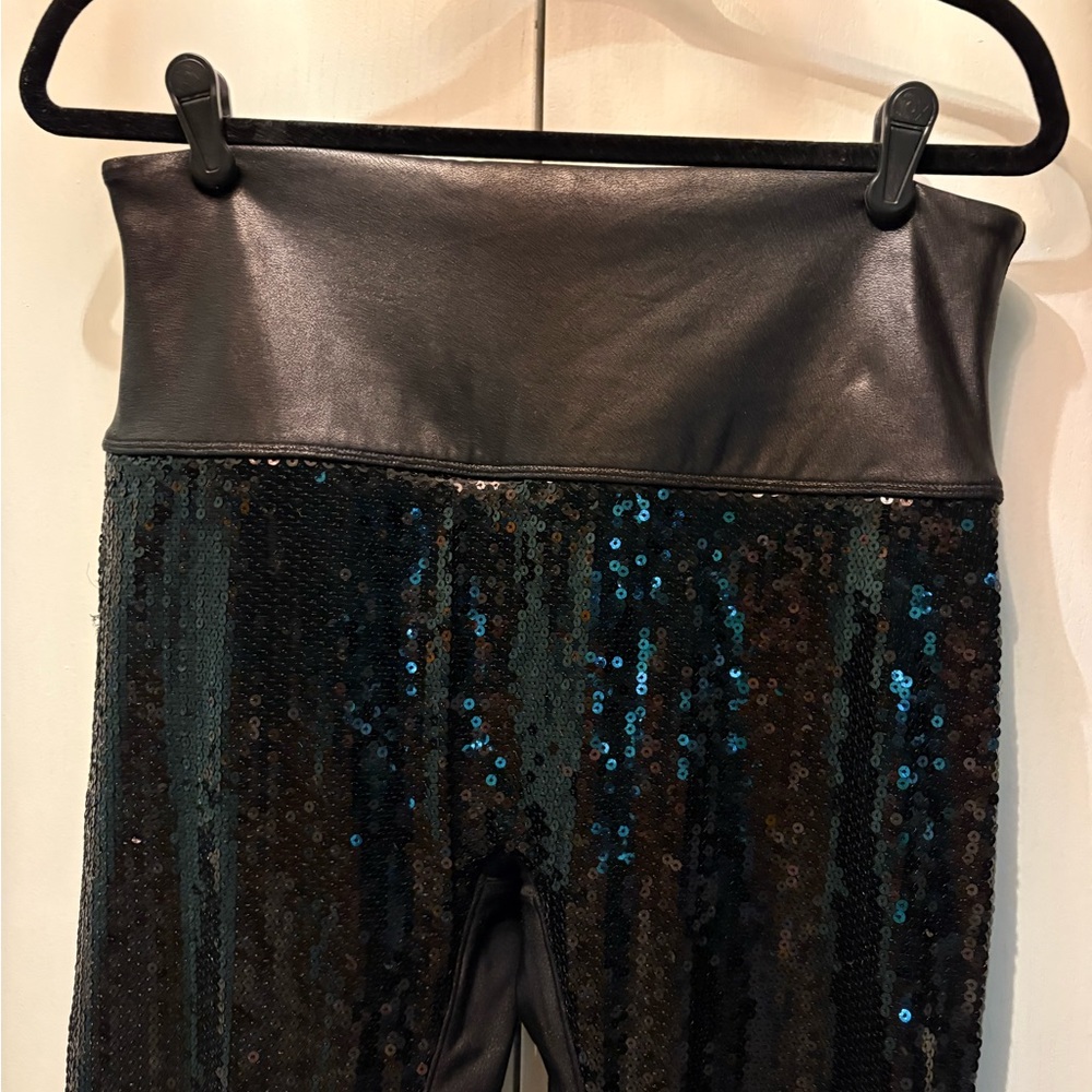 Black Sequin Leggings - Picture 2 of 3